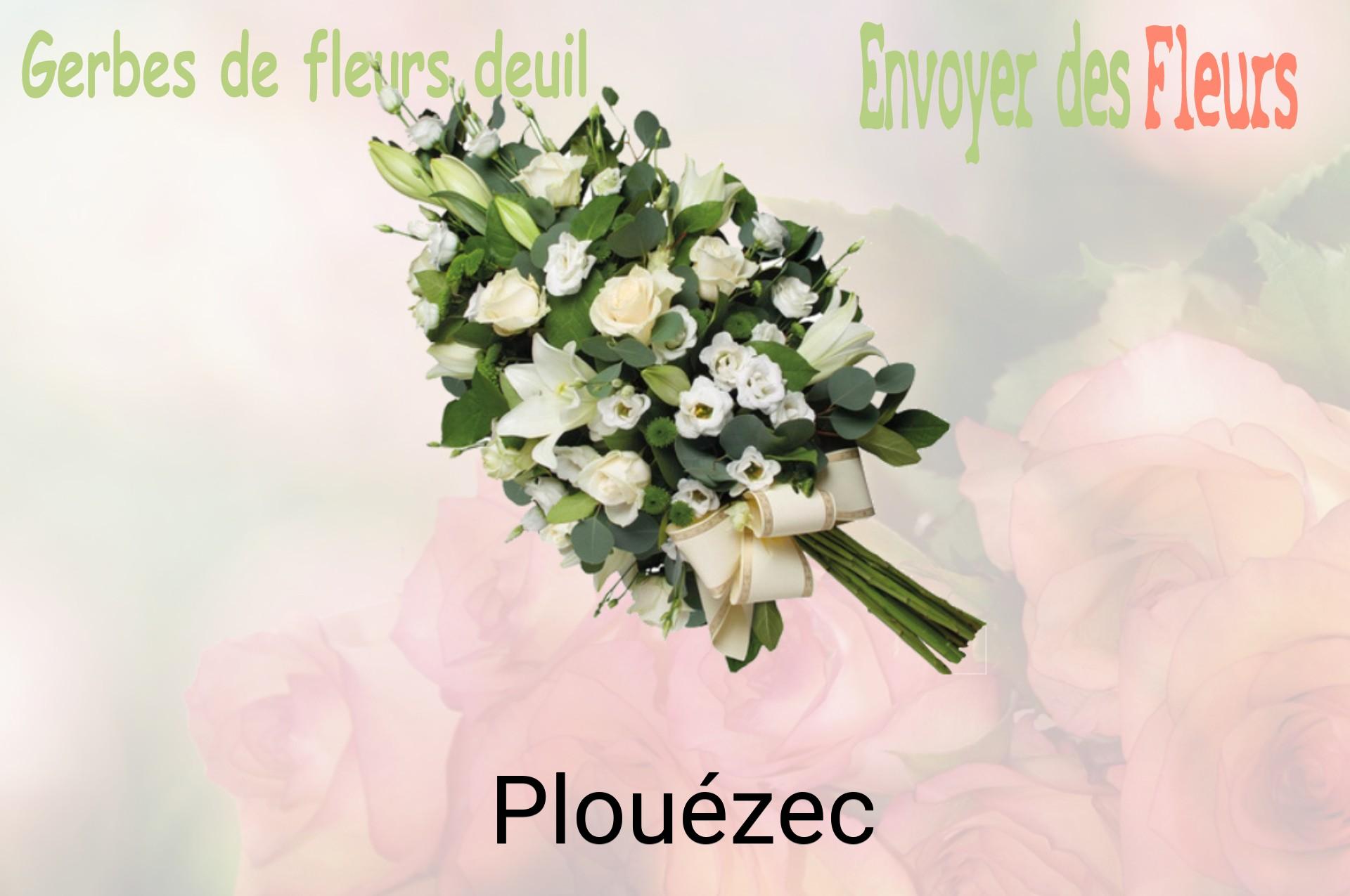 Gerbe de fleurs de deuil livrée à Plouézec